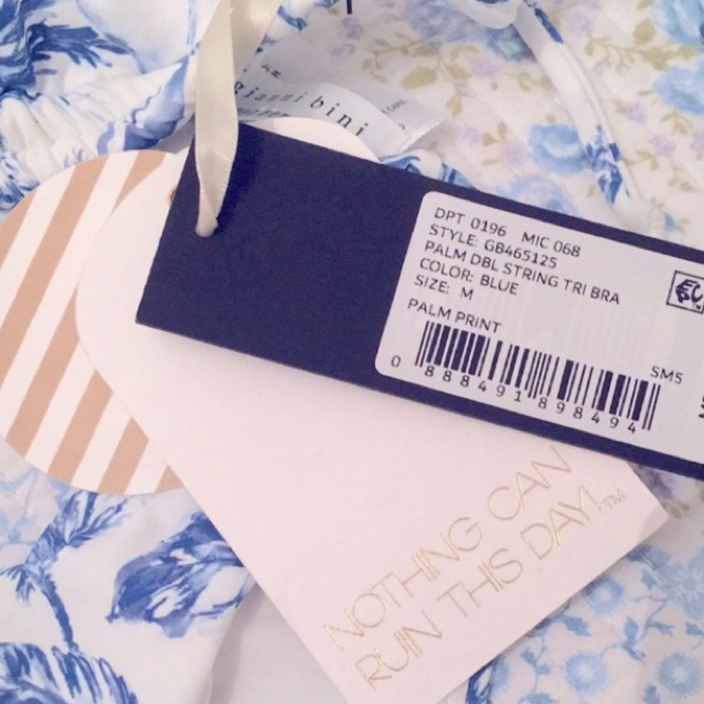 NWT!🌊 Gianni Bini x Shea Leigh Mills Waterloo Blue White Bikini Set* M! Rare✨ - Picture 9 of 12